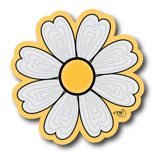 Based in Chicago by queer artist & designer Kayla Pekkala - Tiny Werewolves | Daisy Sticker in 5" Sticker | Shop to get your Sticker with collections featuring retro-inspired designs infused with social commentary art, highlighting modern social & current events.