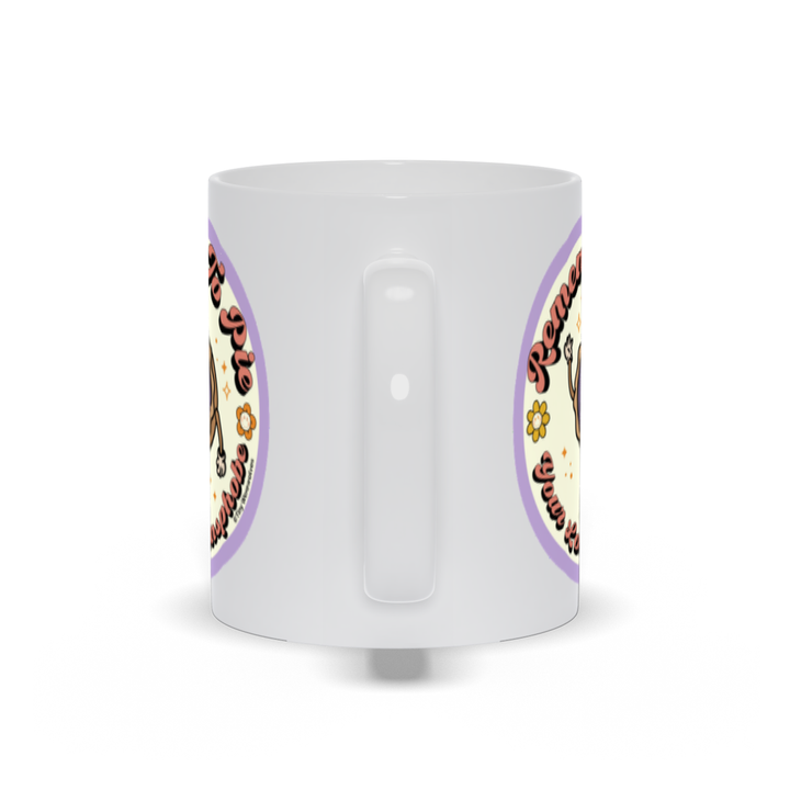 Based in Chicago by queer artist & designer Kayla Pekkala - Tiny Werewolves | Pie Your Local Transphobe Mug in | Shop to get your Mug with collections featuring retro-inspired designs infused with social commentary art, highlighting modern social & current events.