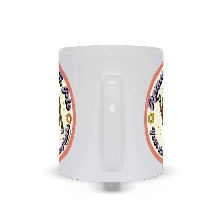 Based in Chicago by queer artist & designer Kayla Pekkala - Tiny Werewolves | Pie Your Local Homophobe Mug in | Shop to get your Mug with collections featuring retro-inspired designs infused with social commentary art, highlighting modern social & current events.